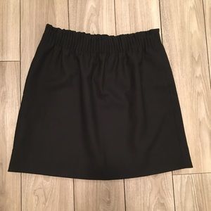 J. CREW Black Wool Sidewalk Skirt (Mini)